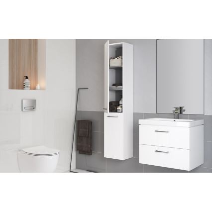 Cersanit S801-149-DSM - Móvel suspenso de casa de banho com lavatório LARA 80x46x45 cm branco