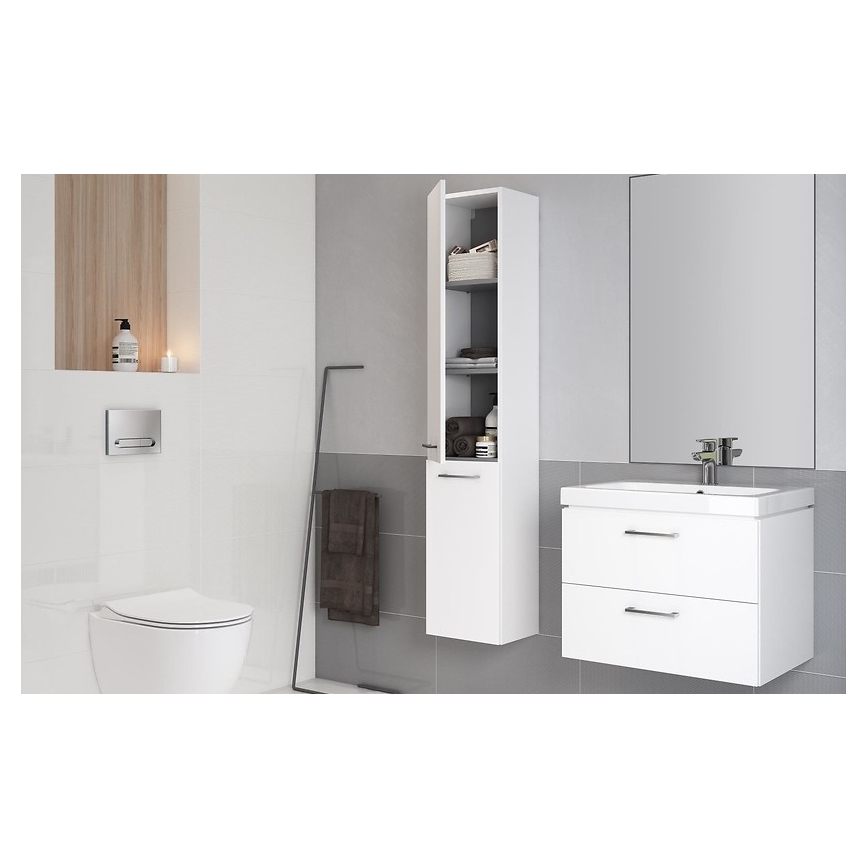 Cersanit S801-149-DSM - Móvel suspenso de casa de banho com lavatório LARA 80x46x45 cm branco