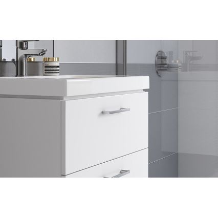 Cersanit S801-149-DSM - Móvel suspenso de casa de banho com lavatório LARA 80x46x45 cm branco