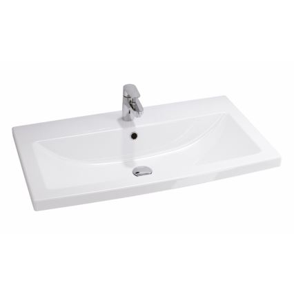 Cersanit S801-149-DSM - Móvel suspenso de casa de banho com lavatório LARA 80x46x45 cm branco