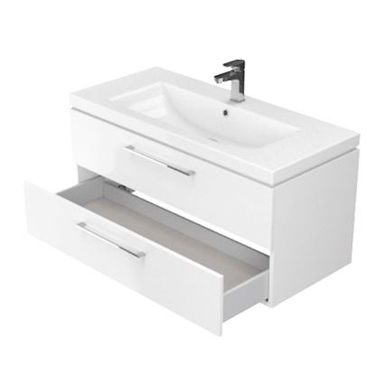 Cersanit S801-149-DSM - Móvel suspenso de casa de banho com lavatório LARA 80x46x45 cm branco
