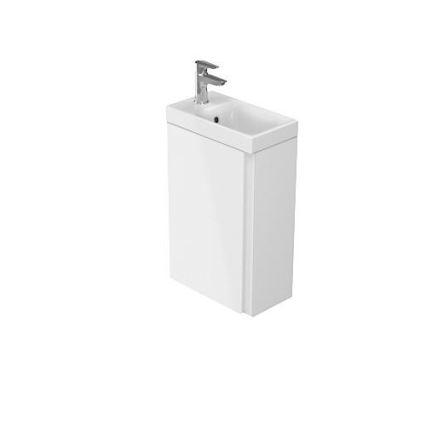 Cersanit S801-218-DSM - Móvel de casa de banho suspenso com lavatório MODUO SLIM 40x22 cm branco brilhante