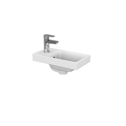 Cersanit S801-218-DSM - Móvel de casa de banho suspenso com lavatório MODUO SLIM 40x22 cm branco brilhante