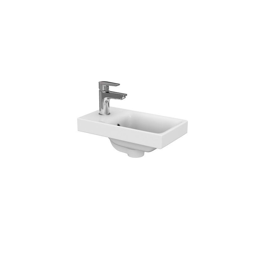 Cersanit S801-218-DSM - Móvel de casa de banho suspenso com lavatório MODUO SLIM 40x22 cm branco brilhante
