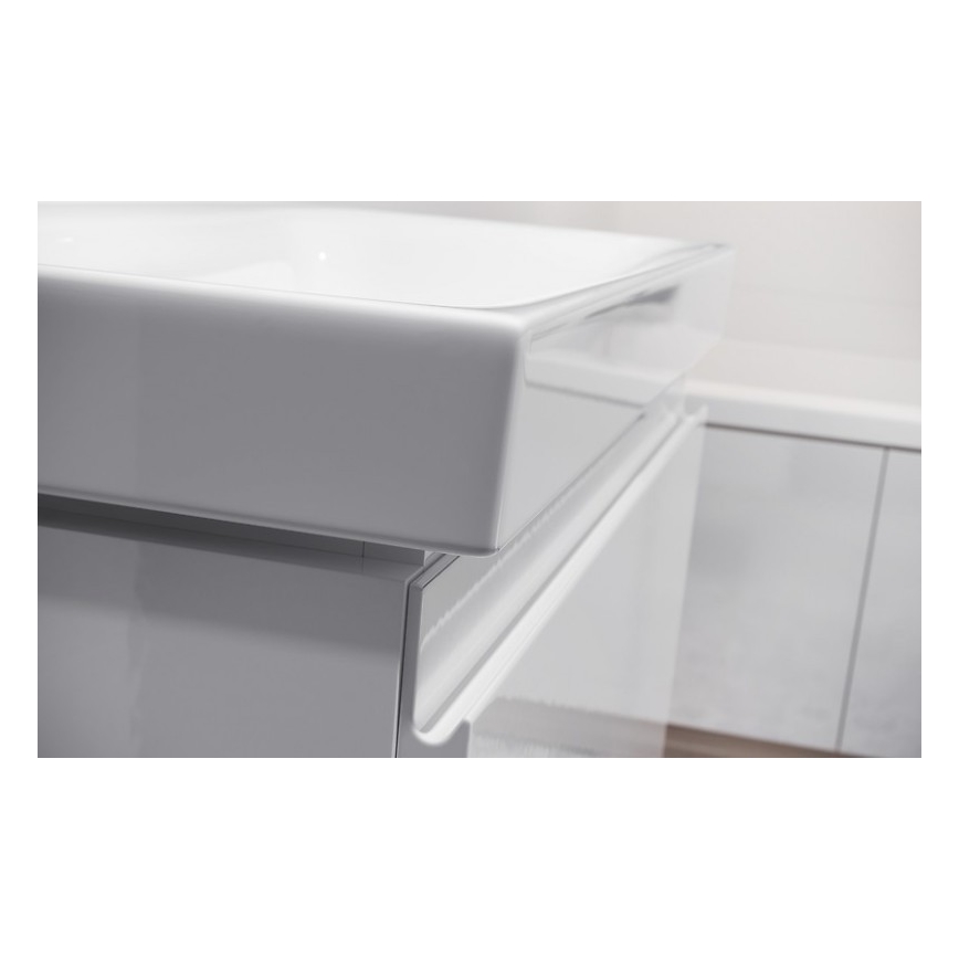 Cersanit S801-221-DSM - Móvel suspenso para casa de banho MODUO 80x62x45 cm com lavatório, branco brilhante