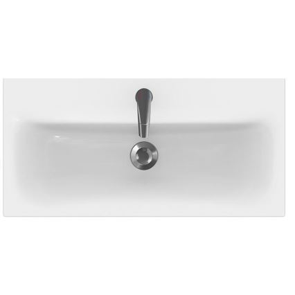 Cersanit S801-221-DSM - Móvel suspenso para casa de banho MODUO 80x62x45 cm com lavatório, branco brilhante