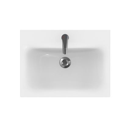 Cersanit S801-223-DSM - Móvel suspenso de casa de banho com lavatório MODUO 60x45 cm branco brilhante