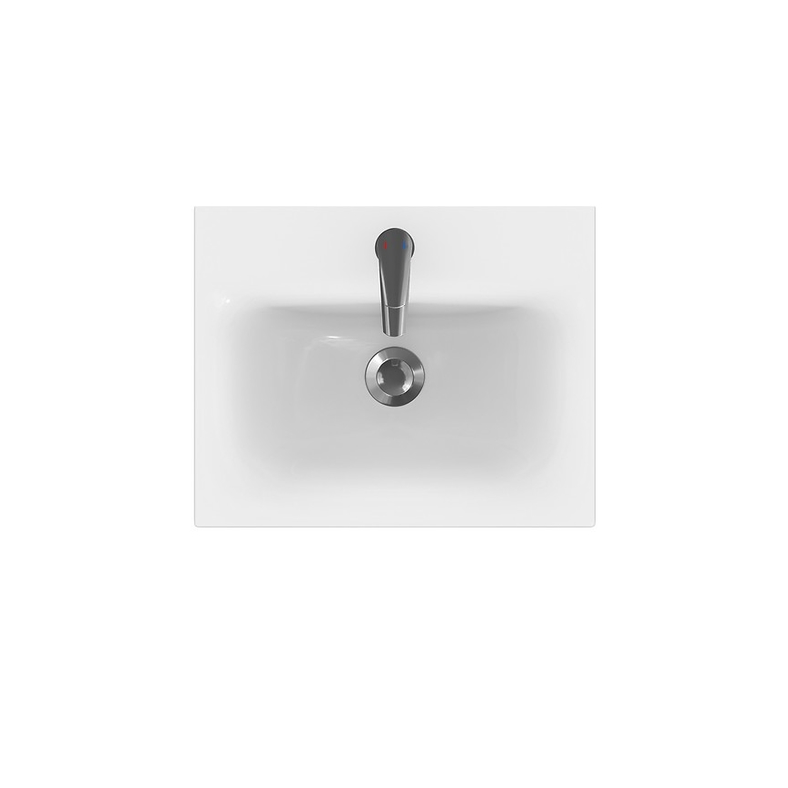 Cersanit S801-230-DSM - Armário suspenso de casa de banho com lavatório MODUO 50x62x40 cm branco