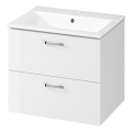 Cersanit S801-309-DSM - Armário suspenso para casa de banho com lavatório NIKO 60x50x45 cm branco