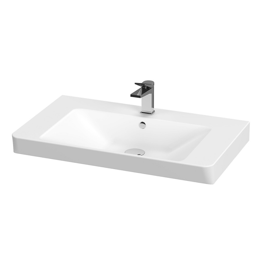 Cersanit S801-338-DSM - Móvel suspenso de casa de banho com lavatório LARA 80x45 cm branco