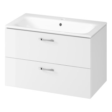 Cersanit S801-538 - Móvel suspenso para casa de banho com lavatório NIKO 80x50x45 cm branco