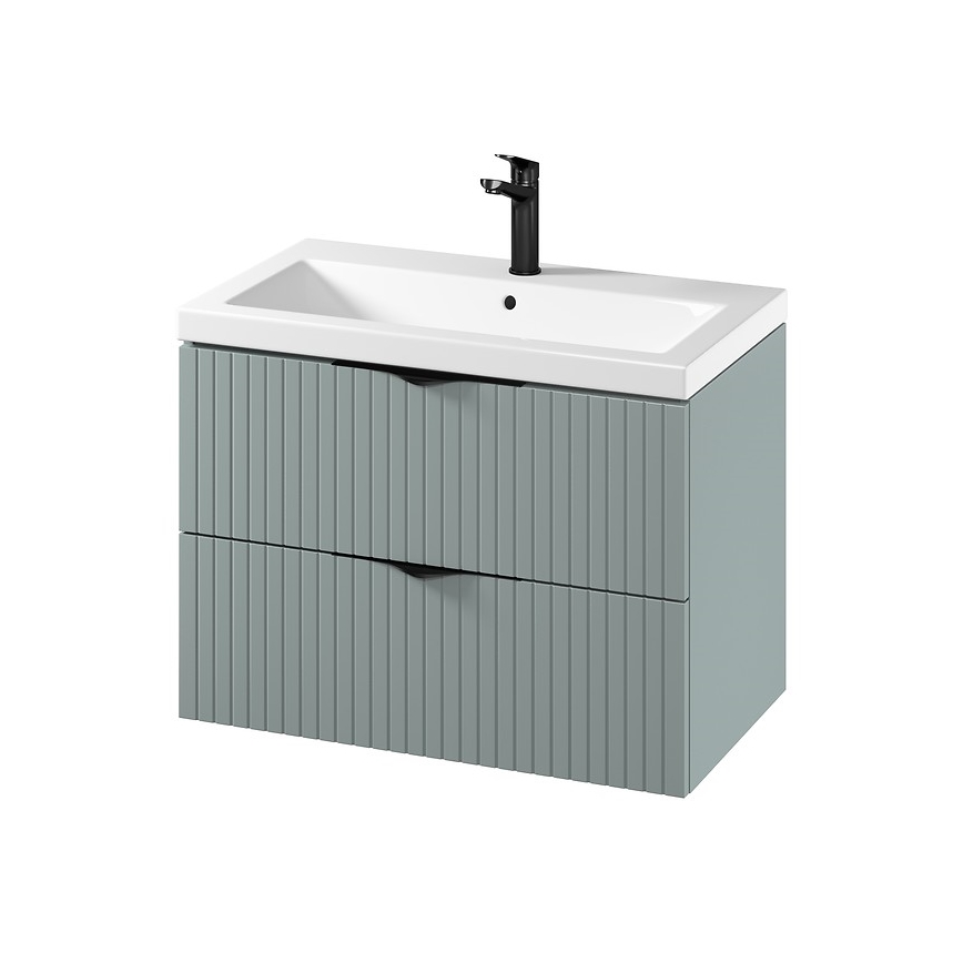 Cersanit S801-540 - Móvel de casa de banho suspenso com lavatório TIRSO 80x60x45 cm cor menta
