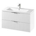 Cersanit S801-542 - Móvel suspenso para casa de banho com lavatório TIRSO 100x60x45 cm branco