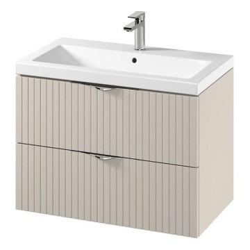 Cersanit S801-543 - Móvel suspenso de casa de banho com lavatório TIRSO 80x60x45 cm bege