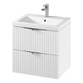 Cersanit S801-545 - Armário suspenso para casa de banho com lavatório TIRSO 60x60x45 cm branco
