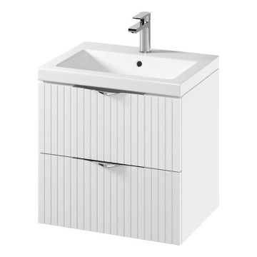 Cersanit S801-545 - Armário suspenso para casa de banho com lavatório TIRSO 60x60x45 cm branco