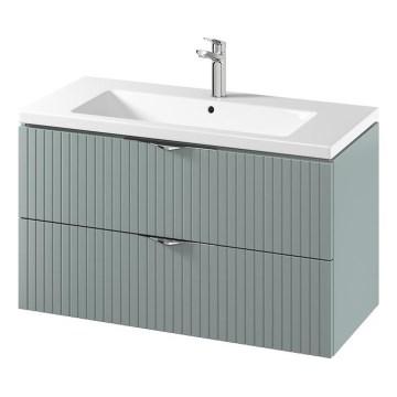 Cersanit S801-546 - Móvel suspenso de casa de banho com lavatório TIRSO 100x60x45 cm verde menta