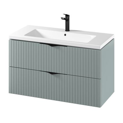 Cersanit S801-546 - Móvel suspenso de casa de banho com lavatório TIRSO 100x60x45 cm verde menta