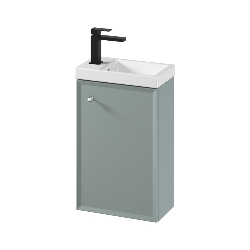 Cersanit S801-570 - Armário suspenso para casa de banho com lavatório MILLE 40x62x22 cm verde menta