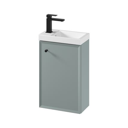 Cersanit S801-570 - Armário suspenso para casa de banho com lavatório MILLE 40x62x22 cm verde menta