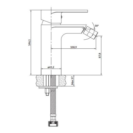 Cersanit S951-317 - Torneira de bidé CREA níquel