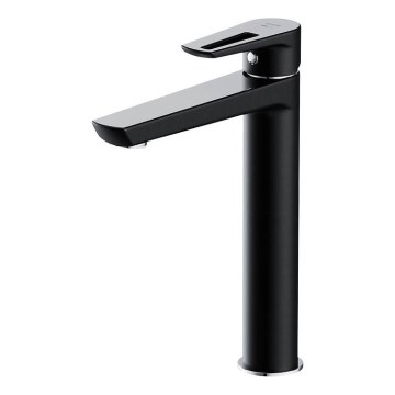 Cersanit S951-356 - Misturador para lavatório MILLE 27 cm preto + válvula de escoamento