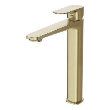 Cersanit S951-393 - Torneira do lavatório LARGA 29,5 cm dourado
