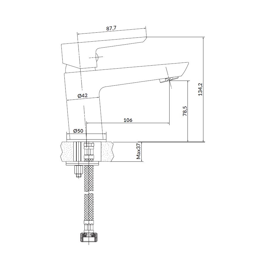 Cersanit S952-003 - Conjunto de banheira com torneira + torneira para lavatório MILLE cromo brilhante