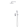 Cersanit S952-029 - Conjunto de duche com bateria encastrada LARGA cromo brilhante