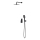 Cersanit S952-031 - Conjunto de duche com bateria embutida LARGA preta