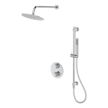 Cersanit S952-032 - Conjunto de chuveiro com torneira termostática de encastrar ZEN cromado brilhante