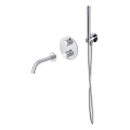 Cersanit S952-034 - Conjunto de banheira com misturador termostático embutido ZEN cromo brilhante