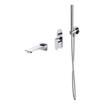 Cersanit S952-036 - Conjunto de banheira com misturador embutido CITY cromo brilhante