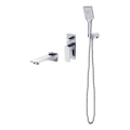 Cersanit S952-039 - Conjunto de banheira com misturador embutido LARGA cromo brilhante