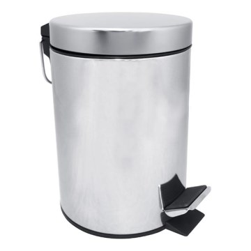 Cesto de lixo 20x28 cm aço inoxidável/prateado