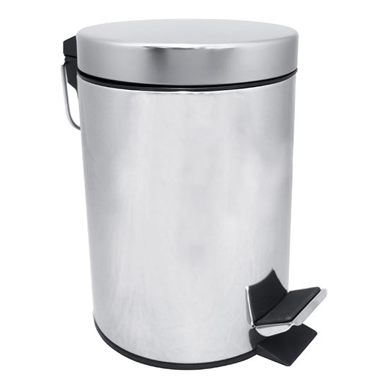 Cesto de lixo 20x28 cm aço inoxidável/prateado