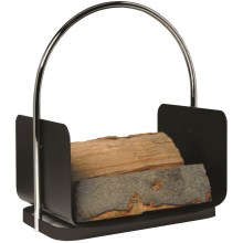 Cesto de metal para madeira com pega 50x41 cm antracite