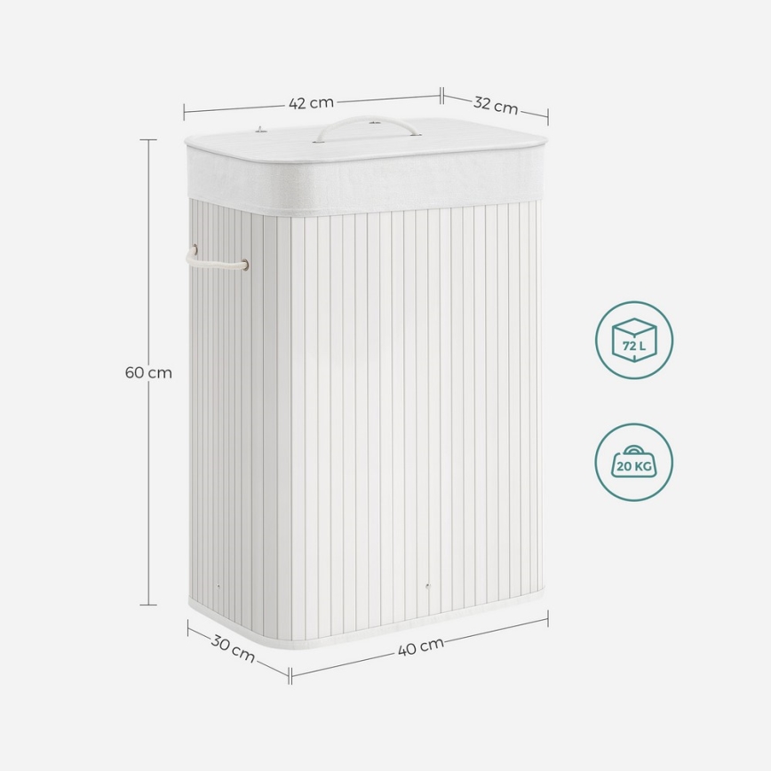 Cesto de roupa GUS branco