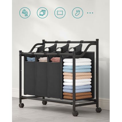 Cesto de roupa LINA preto