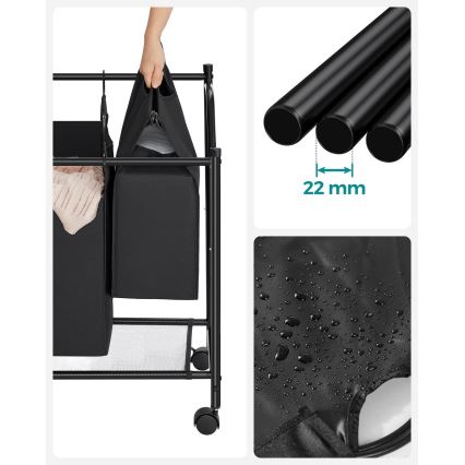 Cesto de roupa LINA preto