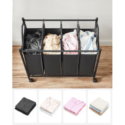 Cesto de roupa LINA preto