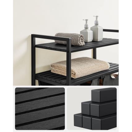 Cesto de roupa REX cinzento