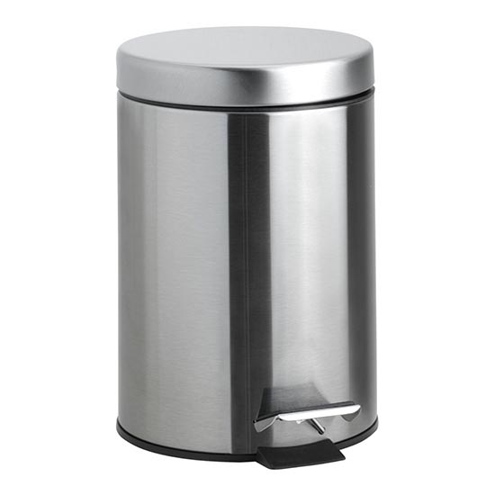Cesto do lixo 17x25,5 cm em aço inoxidável/prateado