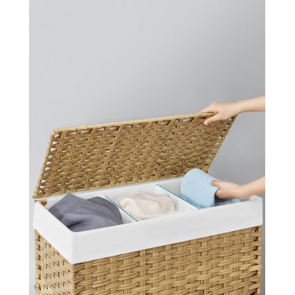 Cesto para roupa FLYN em rattan