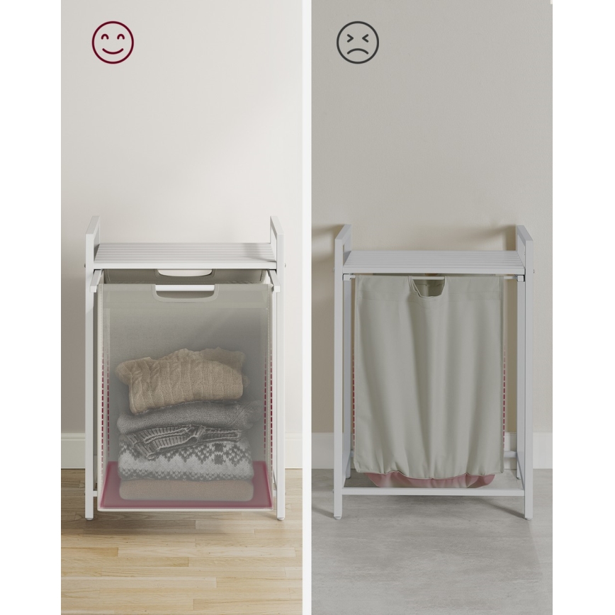 Cesto para roupa REX branco