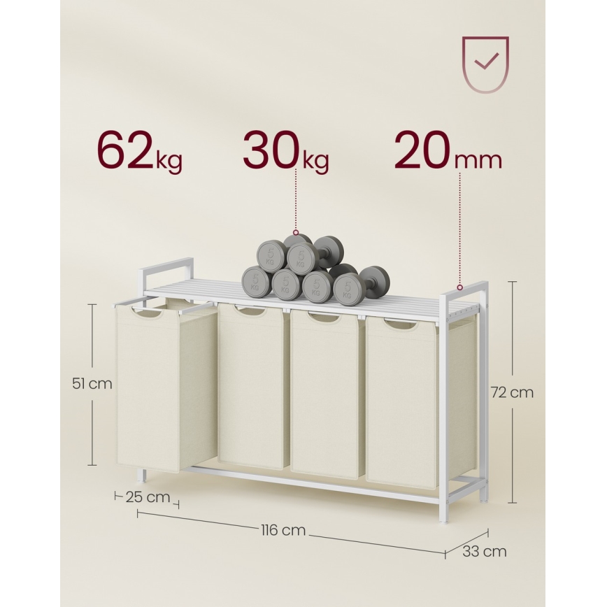 Cesto para roupa REX branco