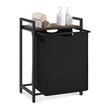 Cesto para roupa REX castanho/preto