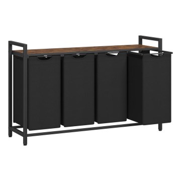 Cesto para roupa REX castanho/preto