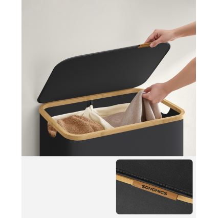 Cesto para roupa TATE preto