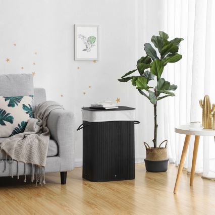 Cesto para roupas GUS, preto